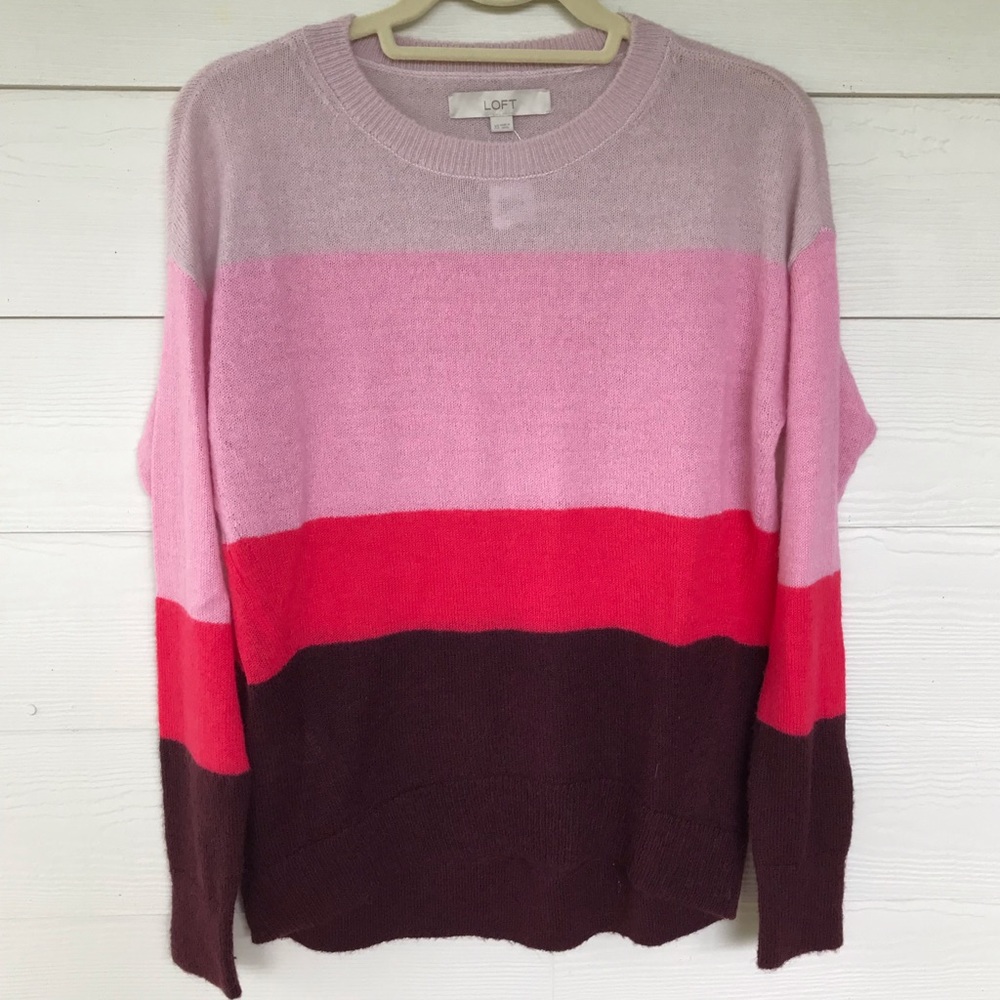 NWT Ann Taylor Loft Colorblock Sweater